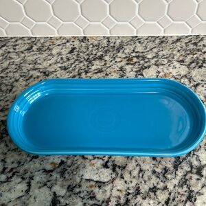 Fiesta bread tray in peacock